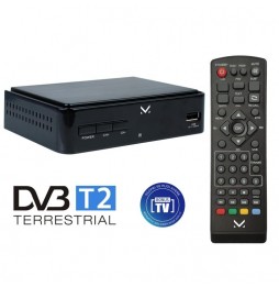 New Majestic DEC-664HD Decoder Digitale Terrestre DVB-T2 Scart HDMI Nero