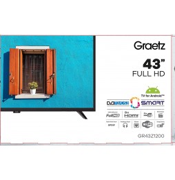 Graetz Tv 43″ GR43Z1200 Televisore Smart Android 9 LED 43 Pollici Full HD DVB T2 \ S2 DVBC H265