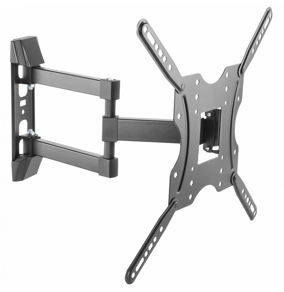 Bravo Staffa TV Orientabile 55" VESA 40x40 Alluminio Carico 30Kg Nero