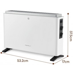 Aigostar Rylee stufa Termoconvettore elettrico 3 livelli calore regolabili funzione antigelo 2000W