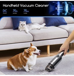 Aigostar Harolds Aspirapolvere portatile per auto con ricaricabile USB e filtro HEPA