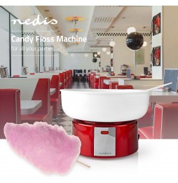Nedis Macchina per lo zucchero filato Cotton candy party time Rosso 500 Watt