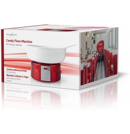 Nedis Macchina per lo zucchero filato Cotton candy party time Rosso 500 Watt