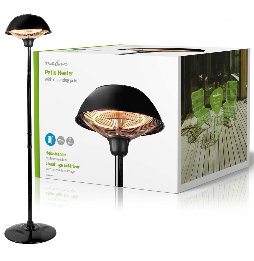 Nedis Lampada Riscaldante Stufa Infrarossi Esterno Fungo Terrazza 1500 Watt