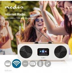 Nedis Radio WEB FM DAB+ Stereo Hi Fi Bluetooth Mp3 Meteo App scaricabile RDIN2500WT