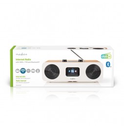 Nedis Radio WEB FM DAB+ Stereo Hi Fi Bluetooth Mp3 Meteo App scaricabile RDIN2500WT