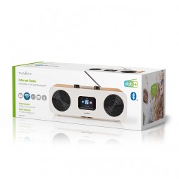 Nedis Radio WEB FM DAB+ Stereo Hi Fi Bluetooth Mp3 Meteo App scaricabile RDIN2500WT