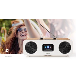 Nedis Radio WEB FM DAB+ Stereo Hi Fi Bluetooth Mp3 Meteo App scaricabile RDIN2500WT