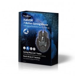 Nedis Mouse Gaming Cablato 7 Tasti LED Ottico 2400 DPI Nero 1.5M