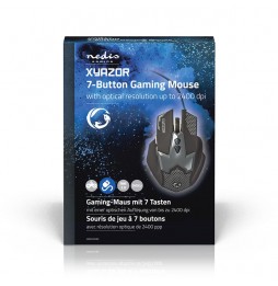 Nedis Mouse Gaming Cablato 7 Tasti LED Ottico 2400 DPI Nero 1.5M