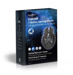 Nedis Mouse Gaming Cablato 7 Tasti LED Ottico 2400 DPI Nero 1.5M
