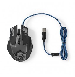 Nedis Mouse Gaming Cablato 7 Tasti LED Ottico 2400 DPI Nero 1.5M