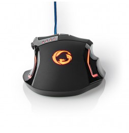 Nedis Mouse Gaming Cablato 8 Tasti Programmabili LED 4000 DPI Nero