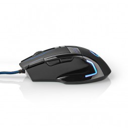 Nedis Mouse Gaming Cablato 8 Tasti Programmabili LED 4000 DPI Nero