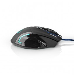 Nedis Mouse Gaming Cablato 8 Tasti Programmabili LED 4000 DPI Nero