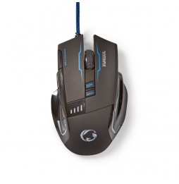 Nedis Mouse Gaming Cablato 8 Tasti Programmabili LED 4000 DPI Nero