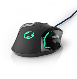 Nedis Mouse Gaming Cablato 8 Tasti Programmabili LED 4000 DPI Nero