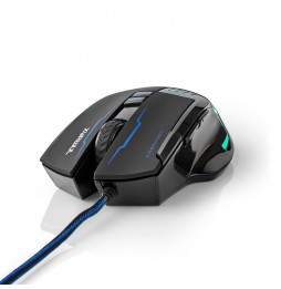 Nedis Mouse Gaming Cablato 8 Tasti Programmabili LED 4000 DPI Nero