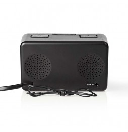 Nedis Radio Sveglia Digitale con display a led 2 allarmi funzione snooze AUX AM FM