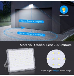 Aigostar Faro LED Solare 200W 2000lm IP65 Luce Fredda 20000mAh