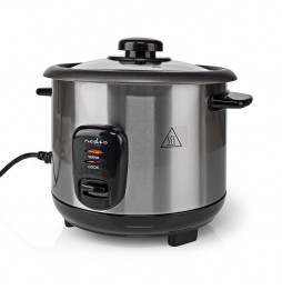 Nedis Cuoci Riso Acciaio Inox Satinato 1 Litro 400 Watt Antiaderente Estraibile