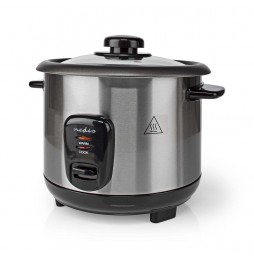Nedis Cuoci Riso Acciaio Inox Satinato 1 Litro 400 Watt Antiaderente Estraibile