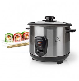 Nedis Cuoci Riso Acciaio Inox Satinato 1 Litro 400 Watt Antiaderente Estraibile