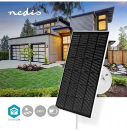 Nedis Telecamera Smart IP videosorveglianza WIFII Solare IP65 Visione Notturna e Sensore di Movimento