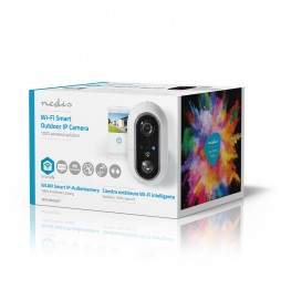 Nedis Telecamera Smart IP videosorveglianza WIFII Solare IP65 Visione Notturna e Sensore di Movimento