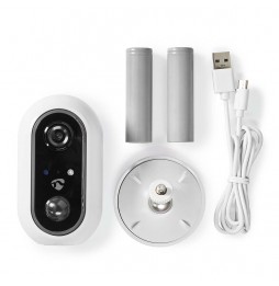 Nedis Telecamera Smart IP videosorveglianza WIFII Solare IP65 Visione Notturna e Sensore di Movimento
