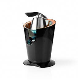 Nedis Spremiagrumi Elettrico a Leva 160W Nero Opaco 2 Coni Funzione Antigoccia