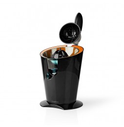 Nedis Spremiagrumi Elettrico a Leva 160W Nero Opaco 2 Coni Funzione Antigoccia