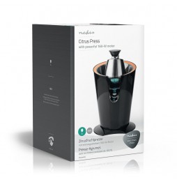 Nedis Spremiagrumi Elettrico a Leva 160W Nero Opaco 2 Coni Funzione Antigoccia