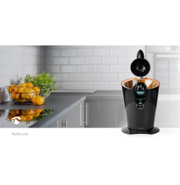 Nedis Spremiagrumi Elettrico a Leva 160W Nero Opaco 2 Coni Funzione Antigoccia