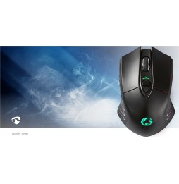 Nedis Mouse Gaming Wireless e Cablato RGB 7 Tasti 10000 DPI Ricaricabile
