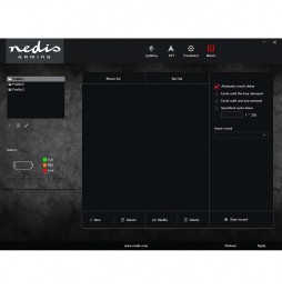 Nedis Mouse Gaming Wireless e Cablato RGB 7 Tasti 10000 DPI Ricaricabile