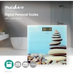 Nedis Bilancia Digitale Pesapersone di designe Vetro temperato 150 kg