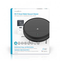 Nedis Aspirapolvere robot Smart wifii 3 in 1 aspira spazza lava google e alexa