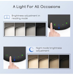 Aigostar Lampada Scrivania LED 8W Dimmer 5 CCT Ricarica Wireless USB Touch