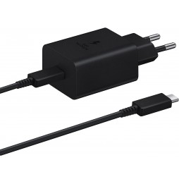 Samsung Ep-Ta800X Caricabatterie Super Fast Charging 25W, Porta USB-C con Cavo Nero