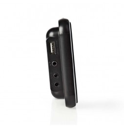 Nedis Radio Sveglia Digitale con display a led 2 allarmi funzione snooze USB AUX AM FM