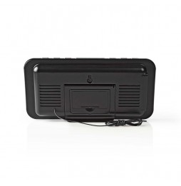 Nedis Radio Sveglia Digitale con display a led 2 allarmi funzione snooze USB AUX AM FM