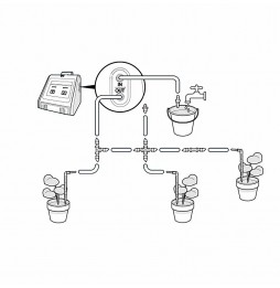 Nedis Pompa acqua Smart Irrigazione automatica Wi-Fi A batteria ricarica USB IPX3 0.3 bar