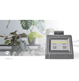 Nedis Pompa acqua Smart Irrigazione automatica Wi-Fi A batteria ricarica USB IPX3 0.3 bar