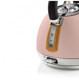 Nedis Bollitore elettrico Vintage 1,8 Litri Filtro Protezione a Seco morbido al tatto Rosa 2200 Watt