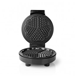 Nedis Macchina Waffle Maker Party Piastra 19cm Antiaderente Cuore 1000W KAWP100BK