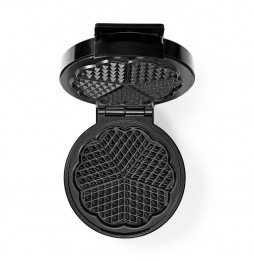 Nedis Macchina Waffle Maker Party Piastra 19cm Antiaderente Cuore 1000W KAWP100BK