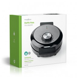 Nedis Macchina Waffle Maker Party Piastra 19cm Antiaderente Cuore 1000W KAWP100BK