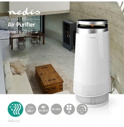 NEDIS Purificatore d'Aria CADR 130 m³/h 99,99% di particelle di polvere sporco odori 20 mq