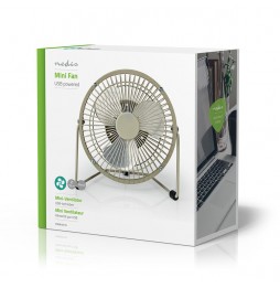 Nedis Ventilatore da scrivania tavolo computer pc alimentazione USB 3 Watt 15 Cm Grigio